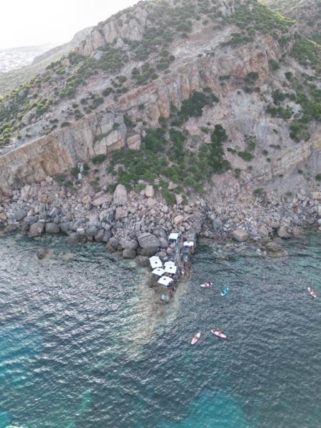 Crique privée vue du ciel