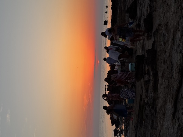 Coucher de soleil sur la côte