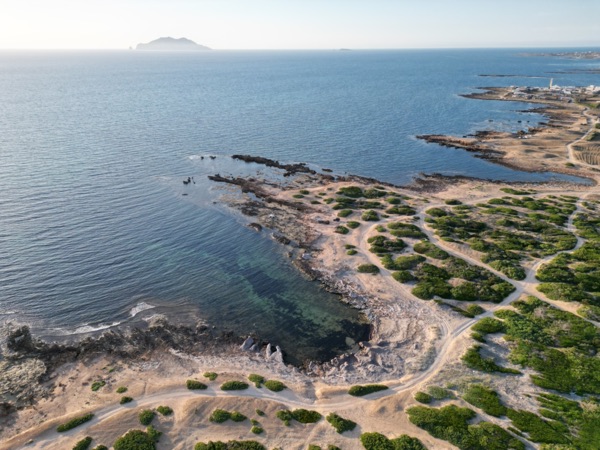 Vue aérienne face à Zembra